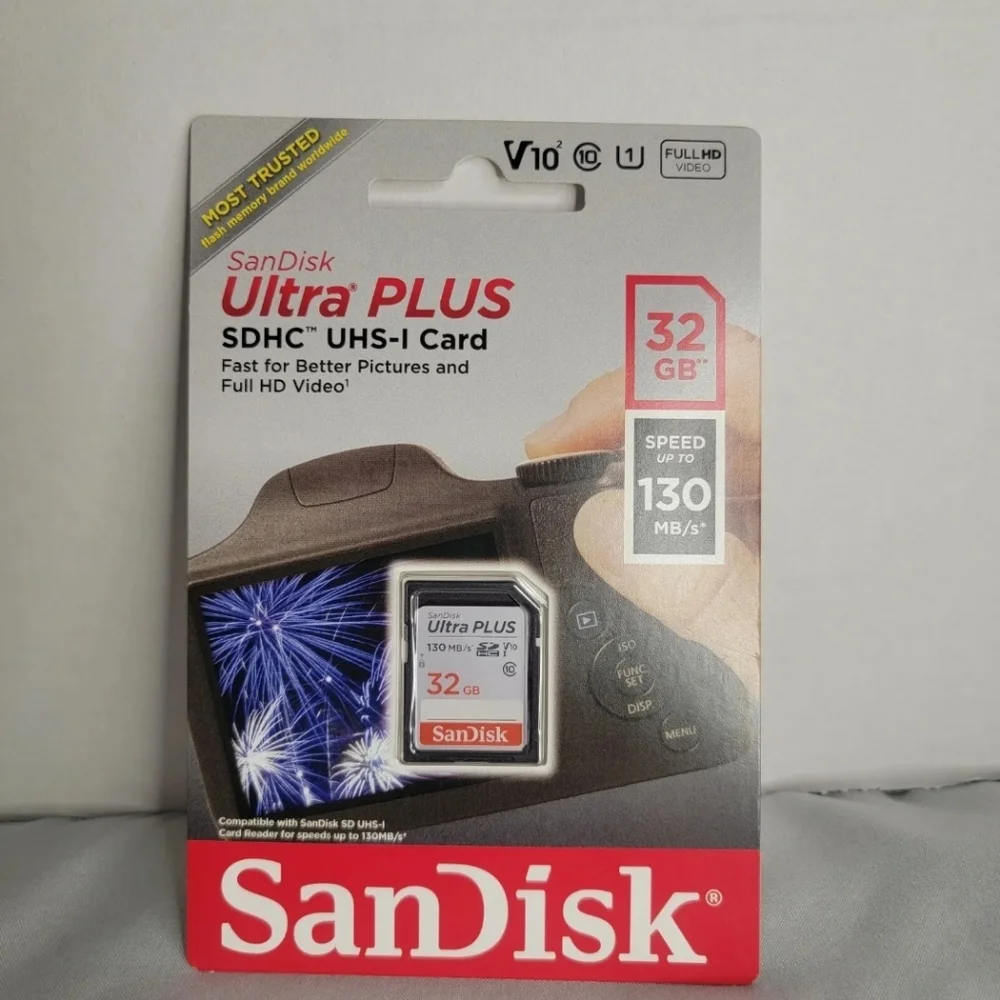 SanDisk 32gb Ultra Plus SDHC Flash Memory Memory Card